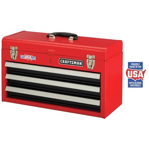 craftsman large 3 drawer metal tool.box|craftsman portable metal tool box.